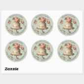 Sticker Rond Dessert Moderne Baker Cake Caterer Cupcake Boulang (Feuille)
