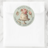 Sticker Rond Dessert Moderne Baker Cake Caterer Cupcake Boulang (Sac)
