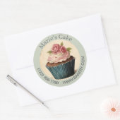 Sticker Rond Dessert Moderne Baker Cake Caterer Cupcake Boulang (Enveloppe)