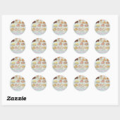 Sticker Rond dessert vert menthe biscuits chocolat bonbon (Feuille)