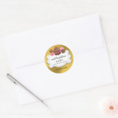 Sticker Rond Desserts Assortis Faux Gold Foil Look (Enveloppe)