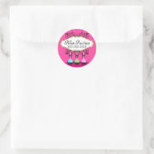 Sticker Rond Desserts de pâtisseries Fuchsia Box Seals (Sac)