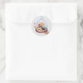 Sticker Rond Desserts Sous Dôme De Verre (Sac)