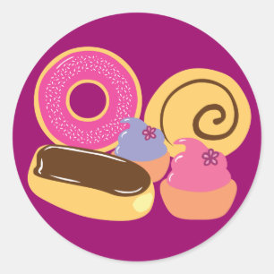 Sticker Rond Desserts tellement doux