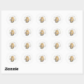 Sticker Rond Dessin (Feuille)