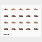 Sticker Rond dessin 370z (Feuille)