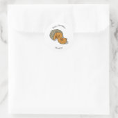 Sticker Rond dessin animé citrouille (Sac)