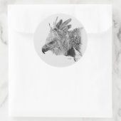 Sticker Rond Dessin d'aigle (Sac)