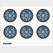 Sticker Rond Dessin d'art, antique boussole rose, ajouter monog (Feuille)