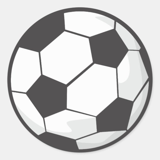 Sticker Rond Dessin de balle de football (Devant)