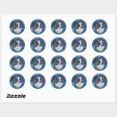 Sticker Rond Dessin de berger australien (Feuille)