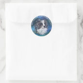 Sticker Rond Dessin de berger australien (Sac)