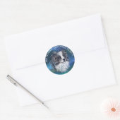 Sticker Rond Dessin de berger australien (Enveloppe)