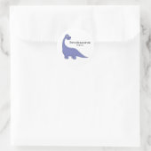 Sticker Rond Dessin de Brontosaurus dinosaure mou (Sac)