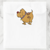 Sticker Rond Dessin de chien (Sac)
