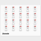 Sticker Rond Dessin de Chien Chow Chow (Feuille)