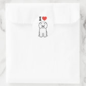 Sticker Rond Dessin de Chien Chow Chow (Sac)