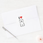 Sticker Rond Dessin de Chien Chow Chow (Enveloppe)