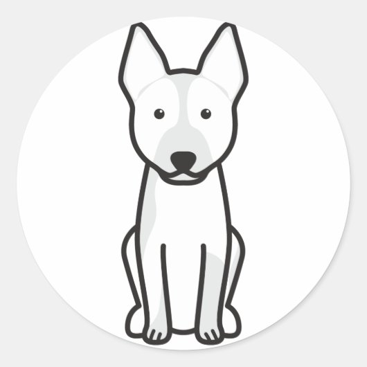 Sticker Rond Dessin de chien de bétail australien (Devant)