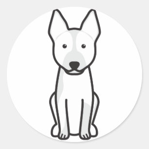 Sticker Rond Dessin de chien de bétail australien