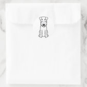 Sticker Rond Dessin de Chien Terrier irlandais (Sac)