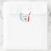 Sticker Rond Dessin de dentifrice de dentifrice de dentifrice (Sac)