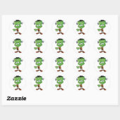Sticker Rond dessin de frankenstein (Feuille)