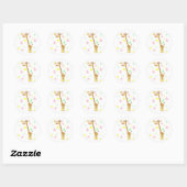 Sticker Rond dessin de girafe (Feuille)