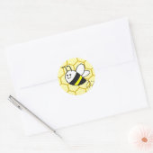 Sticker Rond Dessin de nid d'abeille à miel (Enveloppe)
