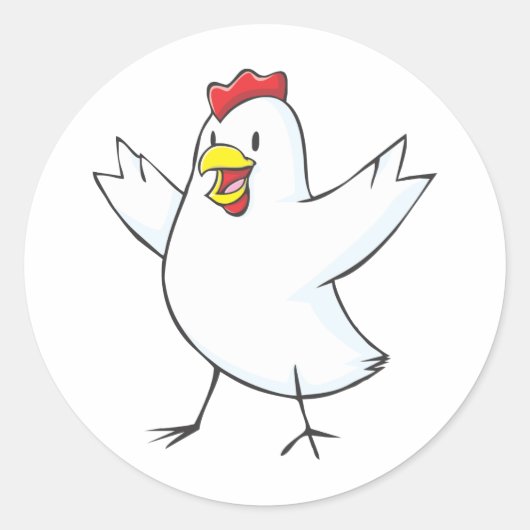 Sticker Rond Dessin de Red Hen (Devant)