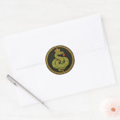 Sticker Rond Dessin de serpent élisabéthain Tudor Bijou ruby (Enveloppe)