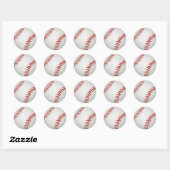 Sticker Rond Dessin Dessiné Baseball Américain (Feuille)