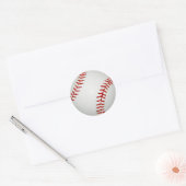 Sticker Rond Dessin Dessiné Baseball Américain (Enveloppe)