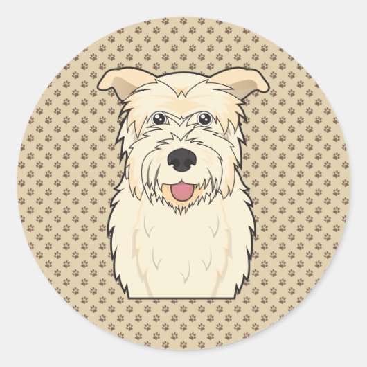 Sticker Rond Dessin d'Imaal Terrier (Devant)