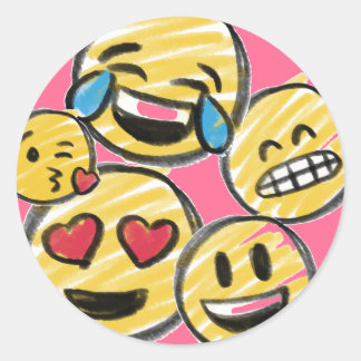 Sticker Rond Dessin Doodle Emoji Tween Ado Anniversaire