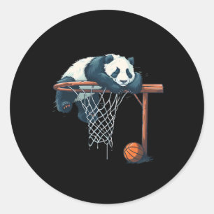 Sticker Rond Dessin d'ours Panda squelette amateur d'art animal