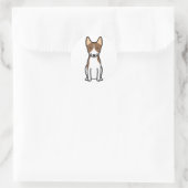 Sticker Rond Dessin du chien Basenji (Sac)