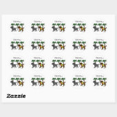 Sticker Rond Dessin du cool Labradors Beach Party (Feuille)