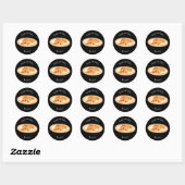 Sticker Rond Dessin du Croissant (Feuille)