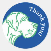 Sticker Rond dessin Great Dane (Devant)
