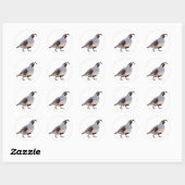 Sticker Rond Dessin Quail minimal mou (Feuille)