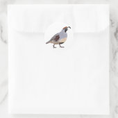 Sticker Rond Dessin Quail minimal mou (Sac)