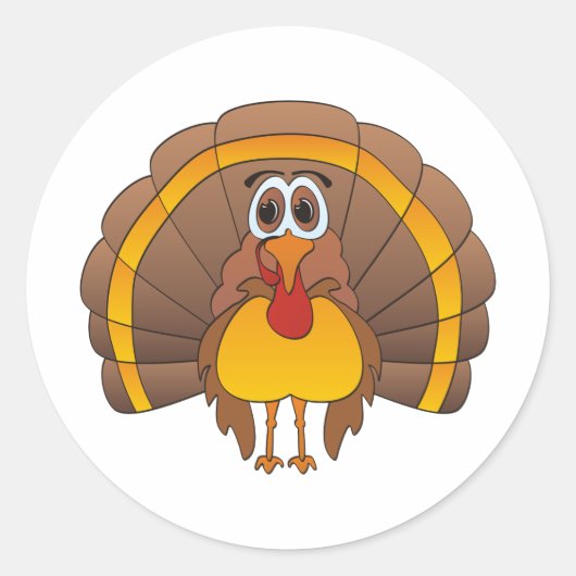 Sticker Rond Dessin sur la Turquie (Devant)