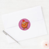 Sticker Rond Dessin sur poule (Enveloppe)