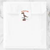 Sticker Rond Dessin T-Rex Bigfoot (Sac)