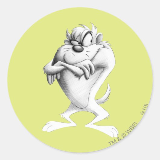 Sticker Rond Dessin TAZ™ (Devant)