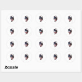 Sticker Rond Dessin vectoriel de profil d'infirmière avec drape (Feuille)