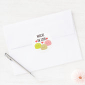 Sticker Rond Dessins de dessin mignon Mochi (Enveloppe)