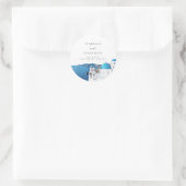 Sticker Rond Destination Skyline SANTORINI GRÈCE (Sac)