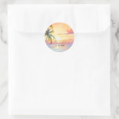 Sticker Rond Destination Sunset Beach Wedding (Sac)